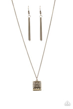 Load image into Gallery viewer, brought-to-you-by-pbjincback-to-square-one-brass-necklace-paparazzi-accessories
