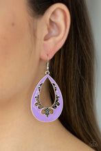 Load image into Gallery viewer, Paparazzi Accessories ⚘ Compliments To The CHIC - Purple Earrings⚘ Flat Rate Ship $4.50 ⚘
