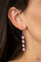 Load image into Gallery viewer, Paparazzi Accessories ⚘ Trickle-Down Effect - Pink Earrings⚘ Flat Rate Ship $4.50 ⚘
