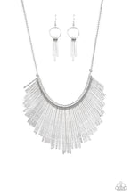 Load image into Gallery viewer, pittmanbling-and-jewelry-inc-presentsmetallic-mane-silver-necklace-paparazzi-accessories
