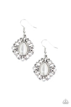 Load image into Gallery viewer, pittmanbling-and-jewelry-inc-presentstotally-glown-away-white-earrings-paparazzi-accessories
