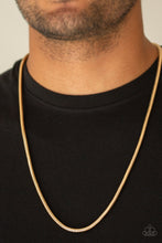 Load image into Gallery viewer, Paparazzi Accessories ⚘ Victory Lap - Gold Mens Necklace⚘ Flat Rate Ship $4.50 ⚘
