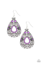 Load image into Gallery viewer, pittmanbling-and-jewelry-inc-presentsmalibu-gardens-purple-earrings-paparazzi-accessories
