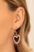 Load image into Gallery viewer, Paparazzi Accessories ⚘ High School Sweethearts - Red Earrings⚘ Flat Rate Ship $4.50 ⚘
