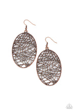 Load image into Gallery viewer, brought-to-you-by-pbjincway-out-of-line-copper-earrings-paparazzi-accessories
